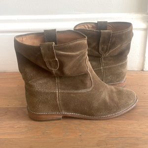 Isabel Marant Crisi Boots- Cognac Velvet Suede 39